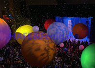 Dekorasi Inflatable Moon Balloon Light Colorful Ball RGB Dengan Kotak Kontrol DMX512