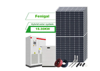 Sistem Energi Surya Hibrid 3 Fase 15KW 30KW Paneles Solares Kit Dengan Baterai Penyimpanan