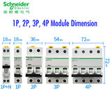 Acti9 MCB Schneider Electric Miniature Circuit Breaker 6 ~ 63A, 1P, 2P, 3P, 4P, DPN untuk distribusi listrik
