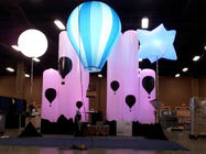 Mencetak Logo 4.6m / 15.1ft Lampu LED Inflatable Light Halogen Dengan Balon Warna Yang Berbeda