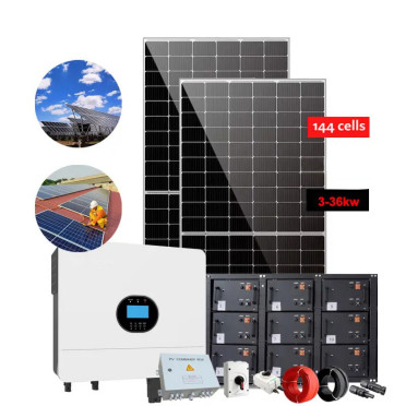 Set lengkap Sistem Energi Surya 5000w Rumah Sistem Surya Hibrida 5KW Off Grid Sistem Tenaga Surya