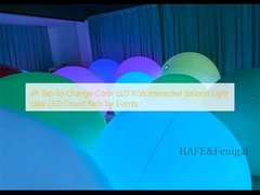 Lampu Balon Interaktif LED RGB dengan Sentuhan untuk Mengubah Warna 4 kaki: Bola Kerumunan LED Ideal untuk Acara