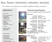Penerangan Tripod Pencahayaan Menara Balon 2000w 4000w Metal Halide 130cm