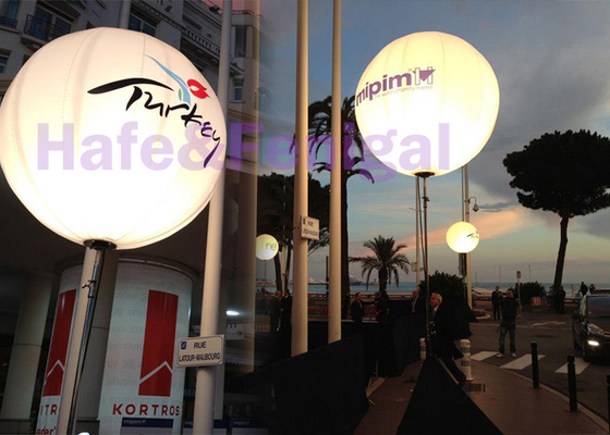 240VAC Inflatable Lighting Balloon Helium Dengan Metal Halide Custom Logo 160cm