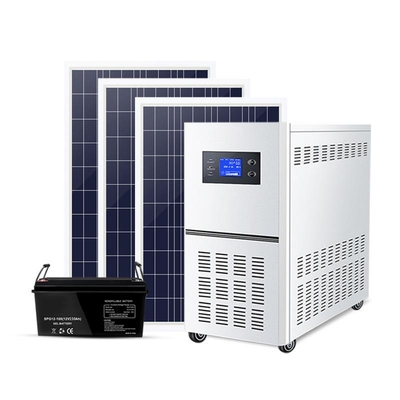 Sistem Tenaga Surya Rumah 220v6kw Kontrol Inverter Off-Grid Daya Baterai Panel Fotovoltaik
