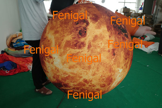 Pabrik Direct Supply Giant LED Inflatable Hanging Planet Tata Surya Untuk Tujuan Dekoratif,