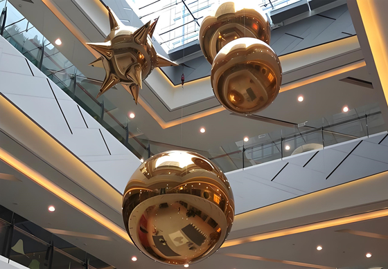 Customized Giant PVC Wedding Party Ceiling Decorations Vibrant Inflatable Mirror Balloons Untuk Ambience Disco yang Unik