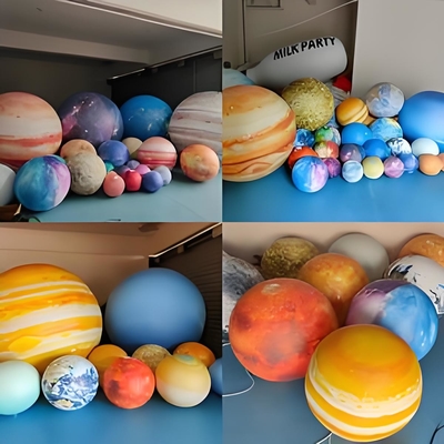 Pesta Bisnis Planet Inflatable Pengalaman Interaktif Kreatif Baru Diskon Waktu Terbatas