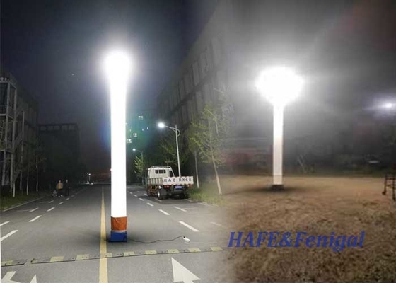 Menara pencahayaan portabel yang dapat dipadamkan Peralatan pencahayaan luar malam 575 W HMI Tidak bersinar
