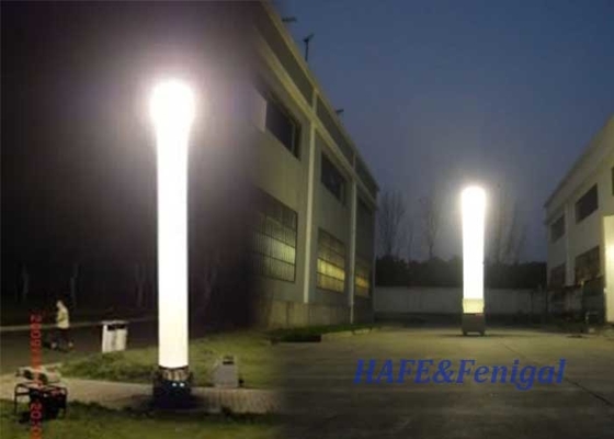Menara pencahayaan portabel yang dapat dipadamkan Peralatan pencahayaan luar malam 575 W HMI Tidak bersinar
