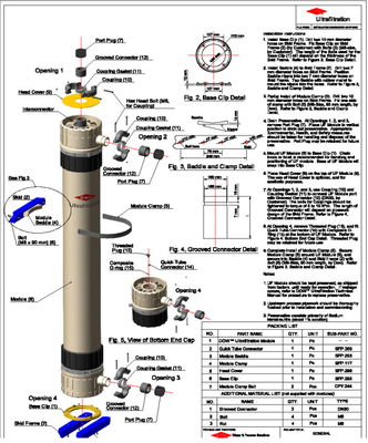 DuPont Ultrafiltration Module SFD-2860XP IntegraFlux uf filter membran Aliran 204 m3/hari uf modul membran