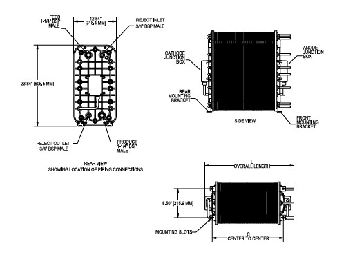 Ionpure IP LXM30Z-5 Sistem Pengelolaan Lingkungan Air Deionisasi Konduktivitas Air Umpan 40 μS/cm 4-11 Kisaran PH