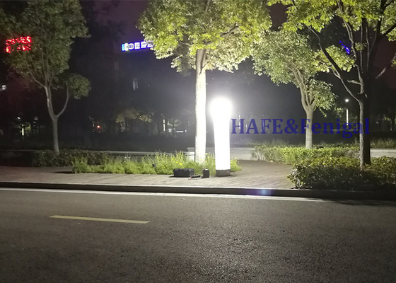 Lampu darurat portabel menara pencahayaan kembung 1000W baterai halida logam isi ulang