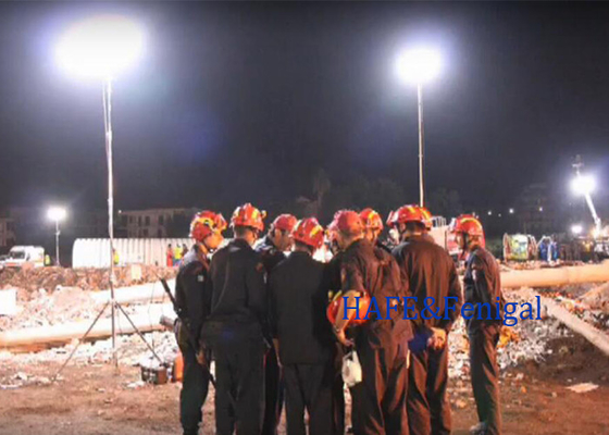 Area besar menerangi Pencahayaan Penyelamatan 911 Pencahayaan 400W LED Portable Light Dukungan kustomisasi
