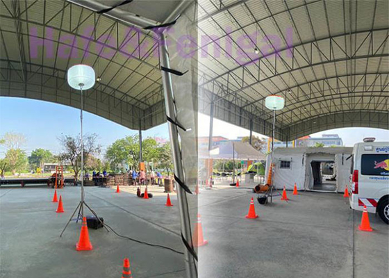 Cahaya balon keselamatan konstruksi LED 800W yang dapat dimatikan