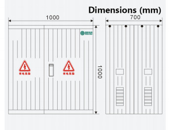 1000x1000x700mm SMC Fiberglass Enclosure Low Voltage Kabel Cabang Box