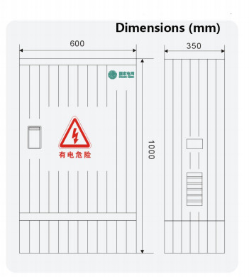 1000x600x350mm Fiberglass Enclosure Box Waterproof