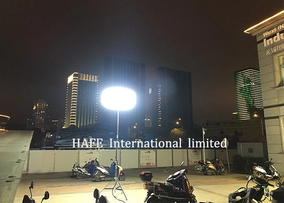 Polysilk Material SUN 480W Lampu balon LED Untuk Aspal Paving Dan Situs Konstruksi