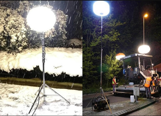 360 Degree SUN 480W LED Lampu Balon Untuk Malam Konstruksi Sinar Bebas Area Kerja Pencahayaan