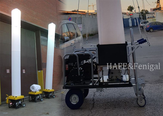 Catu Daya Luar Ruangan Opsional 120V/50HZ HID 1000w Menara Penerangan Darurat Tiup Baterai