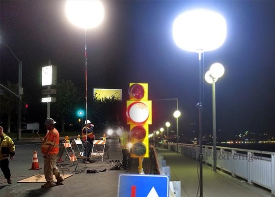 Lampu Balon Keselamatan Konstruksi Penyelamatan Malam LED 800W yang Dapat Diredupkan Dapat Disesuaikan