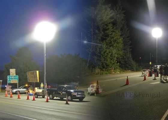 Menara Lampu Tiup LED 400W Cahaya Lembut untuk Area Kerja, Pemasangan Mudah