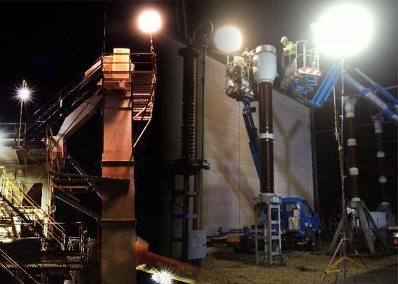 Menara Lampu Balon Keselamatan LED 600W – Pencahayaan Bebas Silau untuk Perbaikan Pembangunan Jalan