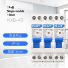 Chint NXB-40 DPN Pemutus Sirkuit Miniatur 6 ~ 40A, Icn = 4500A, 1P + N 18mm modul tunggal untuk Perlindungan Sirkuit AC230V