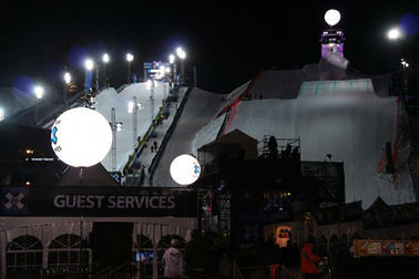 Crystal Moon Balloon Light LED 400 600 800w 120V / 230V DMX512 Pilihan Branding 1.3m / 1.6m / 2m