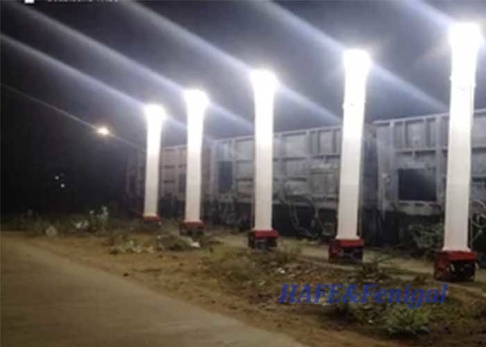 Menara lampu keselamatan HMI 1000W Cocok untuk pencahayaan industri luar ruangan di malam hari 360 derajat