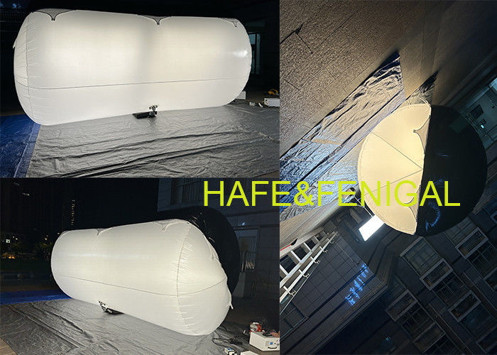 Menembak Film Inflatable Halogen Tubular Helium Pencahayaan Balon Di Luar Ruang