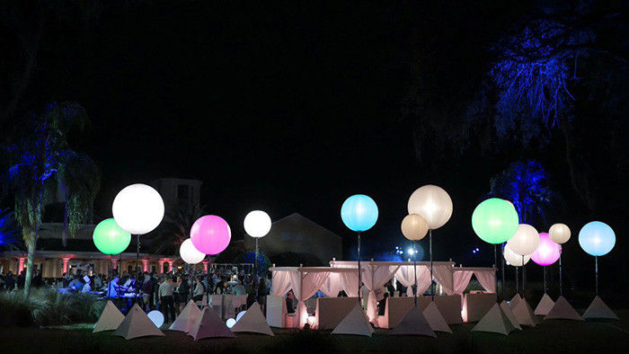 Single RGB Inflatable Led Light Mengubah Warna, Acara Lighting Balon Led Lantern Lights