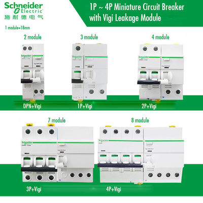 Acti9 MCB Schneider Electric Miniature Circuit Breaker 6 ~ 63A, 1P, 2P, 3P, 4P, DPN untuk distribusi listrik