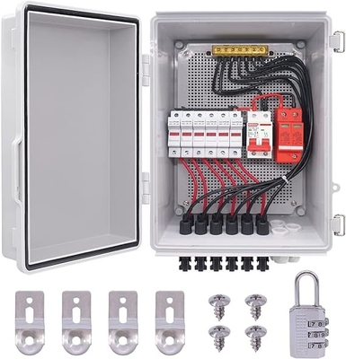 6 String Weatherproof Distribution Box Untuk Sistem Panel Surya On-Grid / Off-Grid